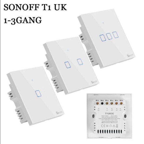 Sonoff Wifi Smart Touch Switch Sri Lanka - 3 Gang - TX Series - Image 2