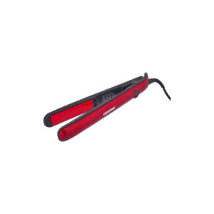 image of a red colour hair straightener