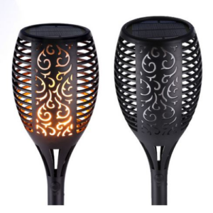 LED Solar Garden Light with Flickering Flame